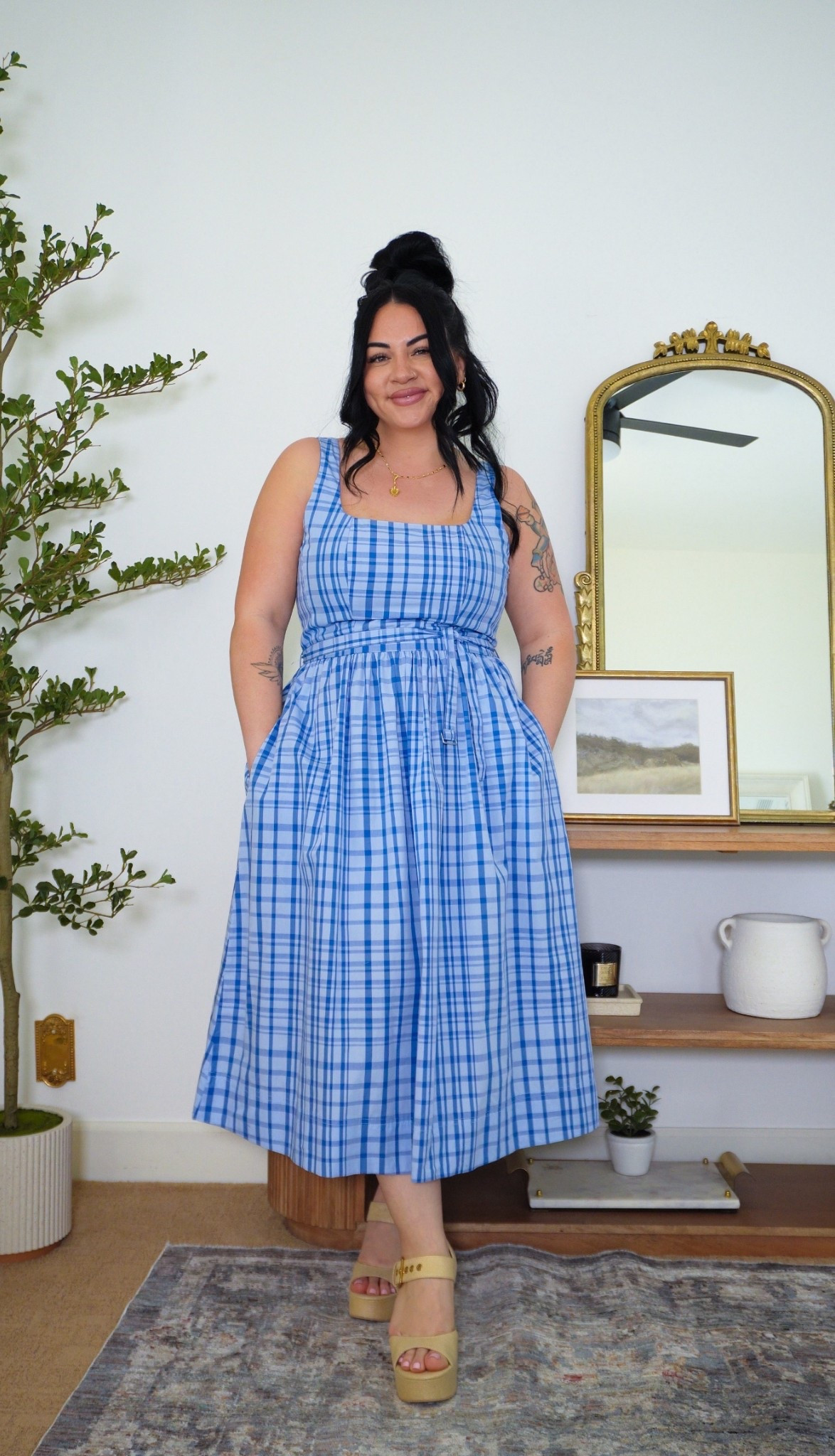 wearing a size large in this dress from walmart but i’m typically a size xl so size down! 

#LTKootd #LTKgrwm #LTKMidsize