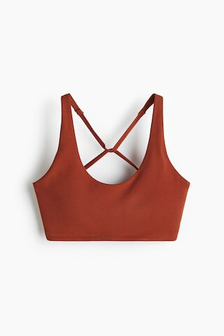 H & M - Sport-BH mit SoftMove Light Support - Orange - Sportswear | H&M (DE, AT, CH, NL, FI)
