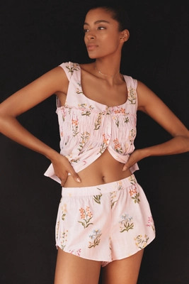 By Anthropologie Mini Floral Sleep Shorts | Anthropologie (US)