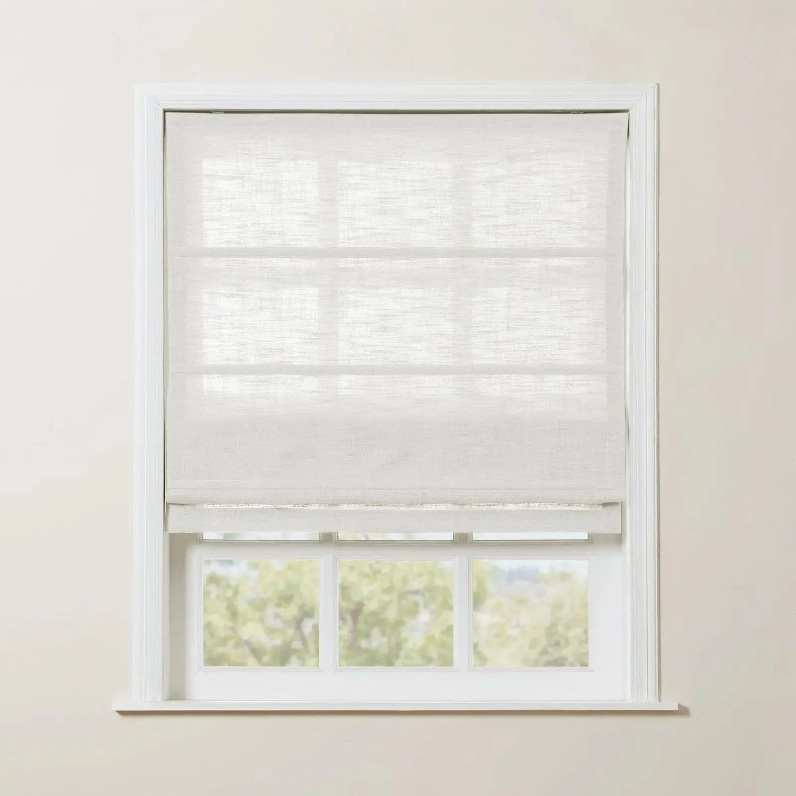 Kyla Linen Blend Roman Shade Cordless | TWOPAGES