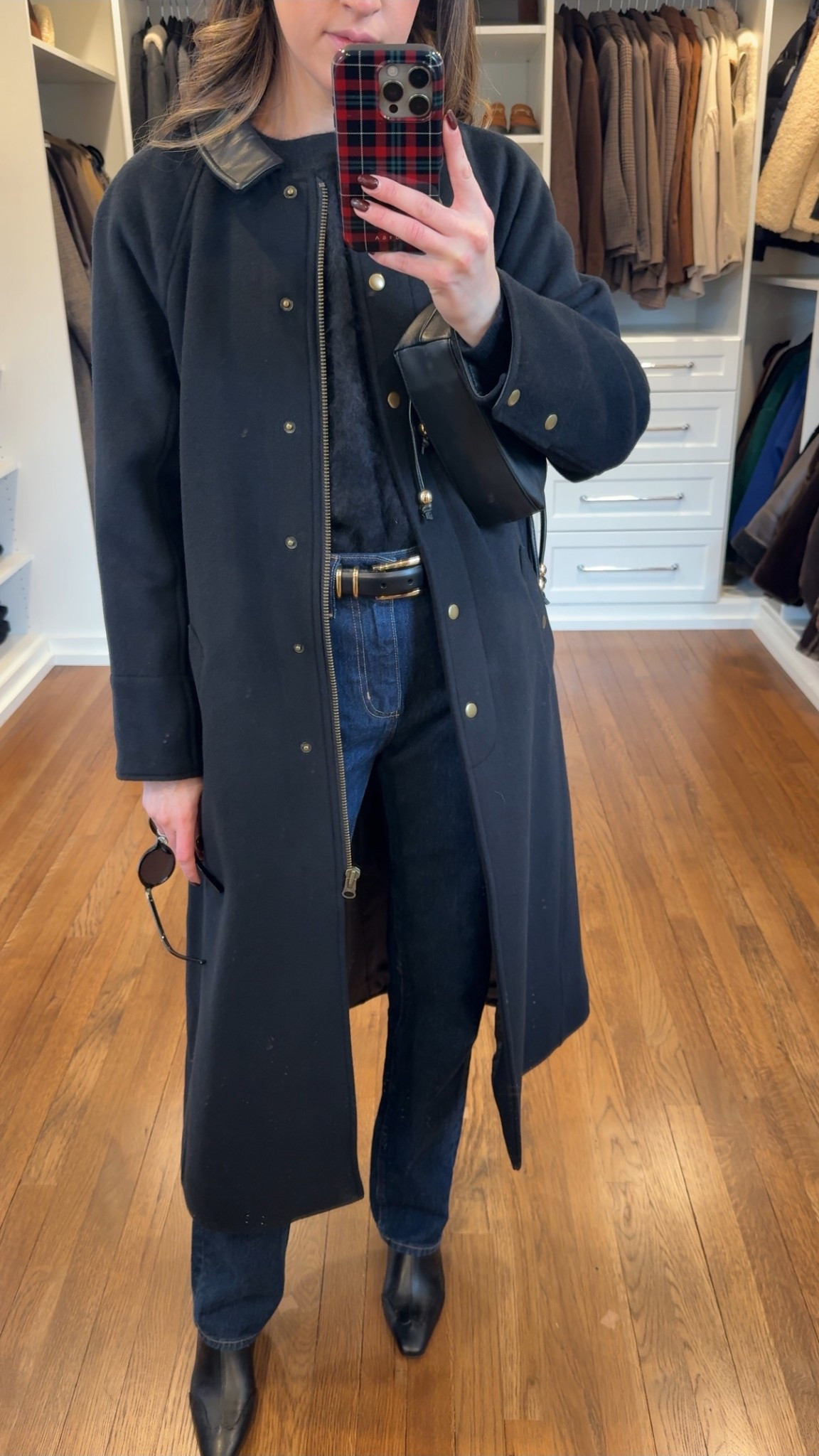 Small sweater 
Xxsmall jacket 
Xsmall belt 

#LTKHoliday #LTKGiftGuide #LTKdayinmylife