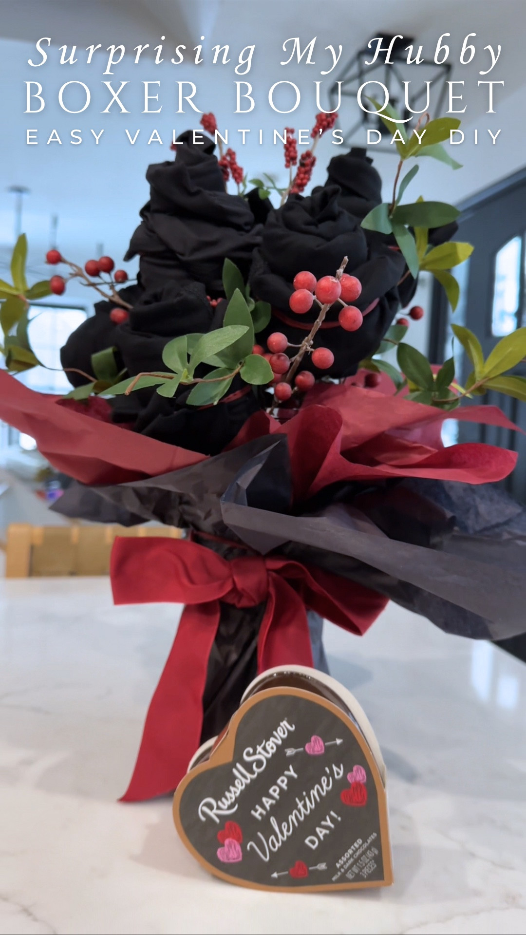 This is so fun to make and a creative way to present your hubby’s boxers for his birthday, Father’s Day or Valentine’s Day. Socks can be used also or instead of boxers. 

I used the colors from the box of chocolates as my theme but you can choose any color. 

Here’s what you’ll need:
Foam (I used packing materials)
Boxers or socks
Rubberbands
Skewers or straws
A vase or vessel (water bottle works well)
Tissue Paper (optional)
Bow (optional)
Greenery / baby’s breath or gloral garnish (optional)
Box of chocolates (optional)

DIRECTIONS:
1. Foam or something to stick skewers into (I used free packaging material)
2. Vertically roll the boxers from waistband down, until you get to the legs. 
3. Roll in the legs. 
4. Roll horizontally around a skewer or straw.
5. Place an elastic rubber and around the bottom of the boxers or socks.
6. Slide onto a skewer
7. Stick skewer into the foam on the bottom of the vase/vessel. 
8. Wrap the bottom in tissue paper
9. Tie a bow around it
10. Add greenery / faux berries of garnish of your choice. 

I linked everything that I used ❤️ 


#LTKWatchNow #LTKGiftGuide #LTKMens