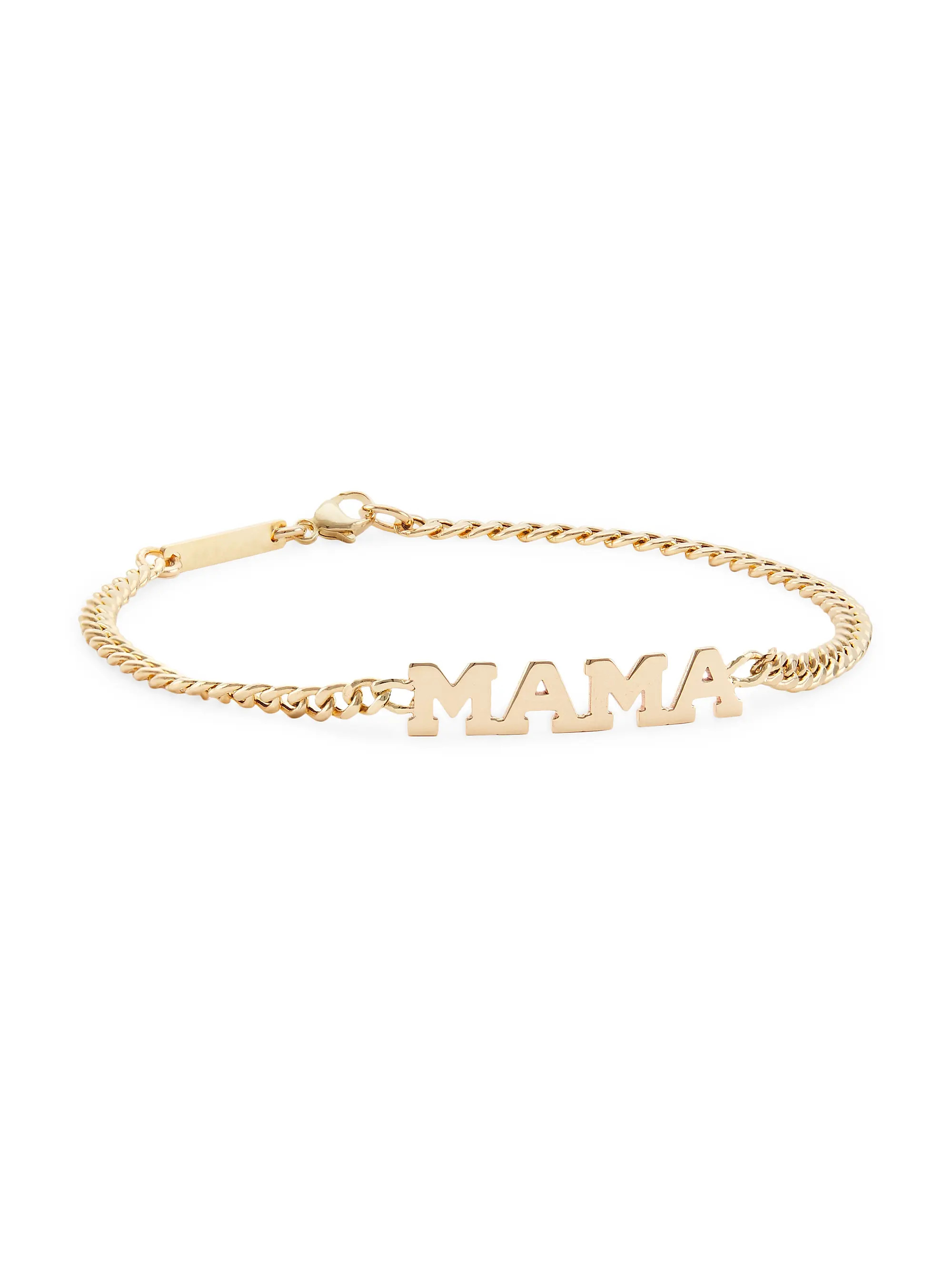 14K Yellow Gold "Mama" Nameplate Bracelet | Saks Fifth Avenue