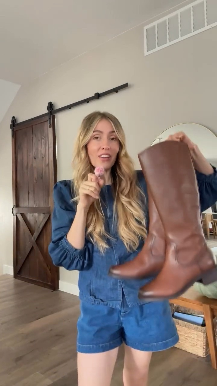 If there’s one pair of boots I know I’ll be reaching for all fall, it’s these.

These are the Clarks Women’s Maye Ride Block Heel Riding Boots, and they’re the perfect mix of classic and elevated.

I love the riding boot silhouette, the block heel, and how easily they can dress up a simple fall outfit.

Pair them with jeans and a cozy sweater for an everyday look, or throw them on with a fall dress when you want to feel a little more put together.

They’re timeless, comfortable, and basically made for crisp fall days.

Consider this your sign to add a classic pair of riding boots to your fall wardrobe.