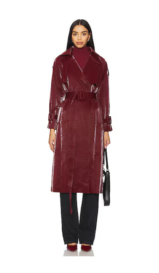 Sleepless in Seattle Trench Coat in Burgundy | Revolve Clothing (Global)