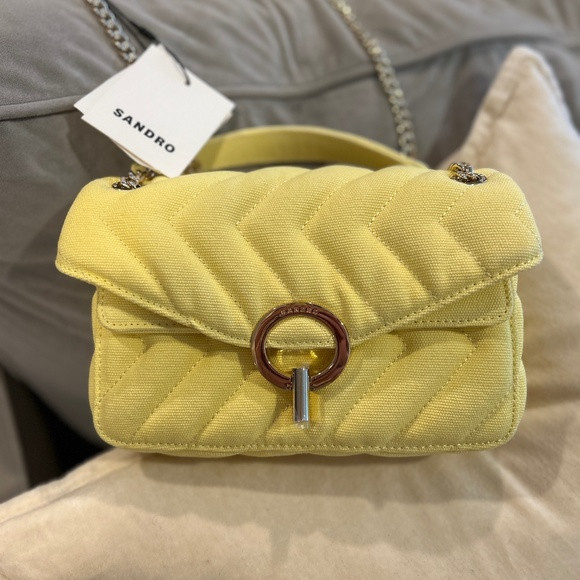 NWT SANDRO Paris - Yellow Yza Bag | Poshmark