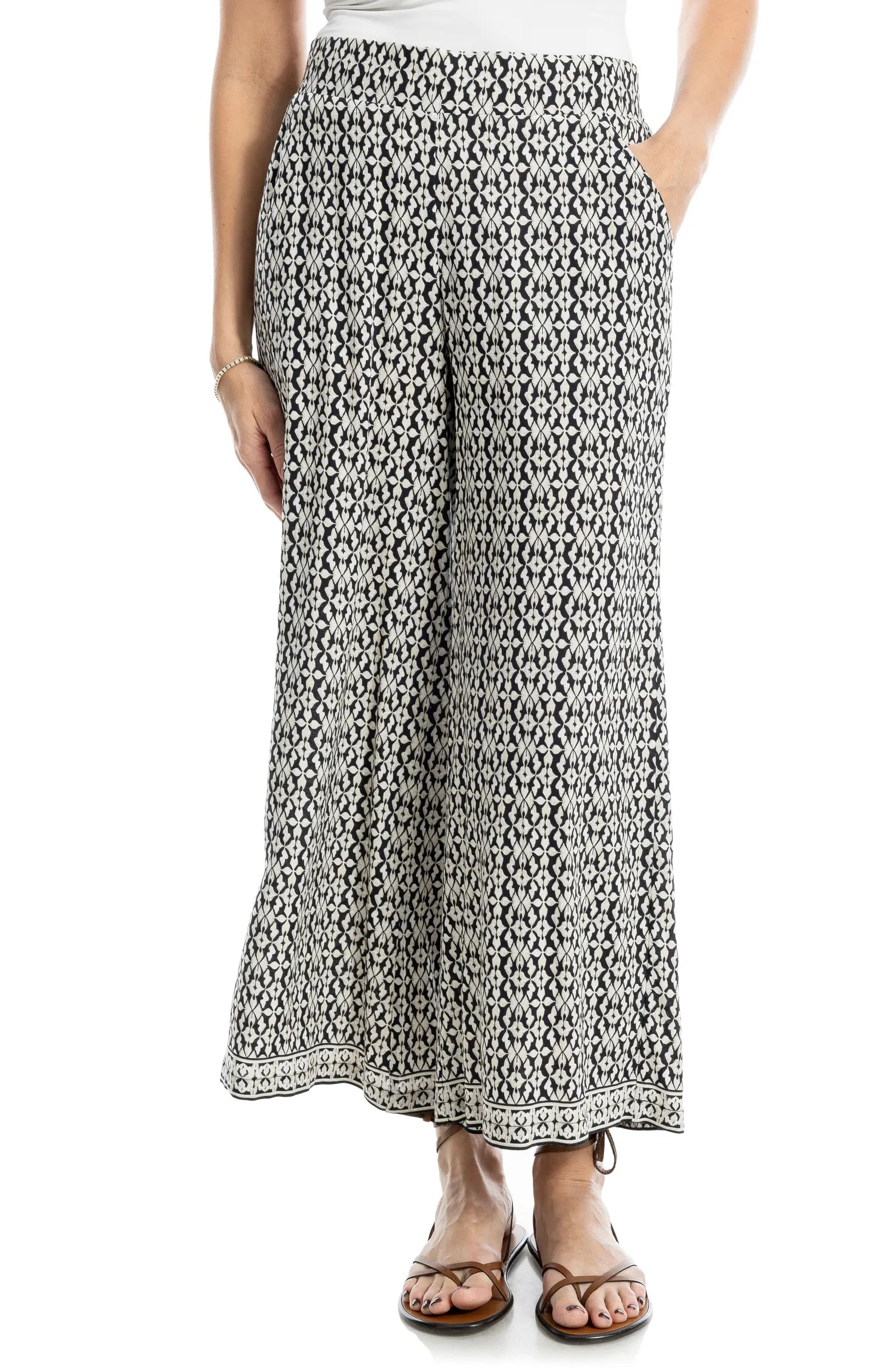 Wide Leg Pull-On Crop Pants | Nordstrom Rack