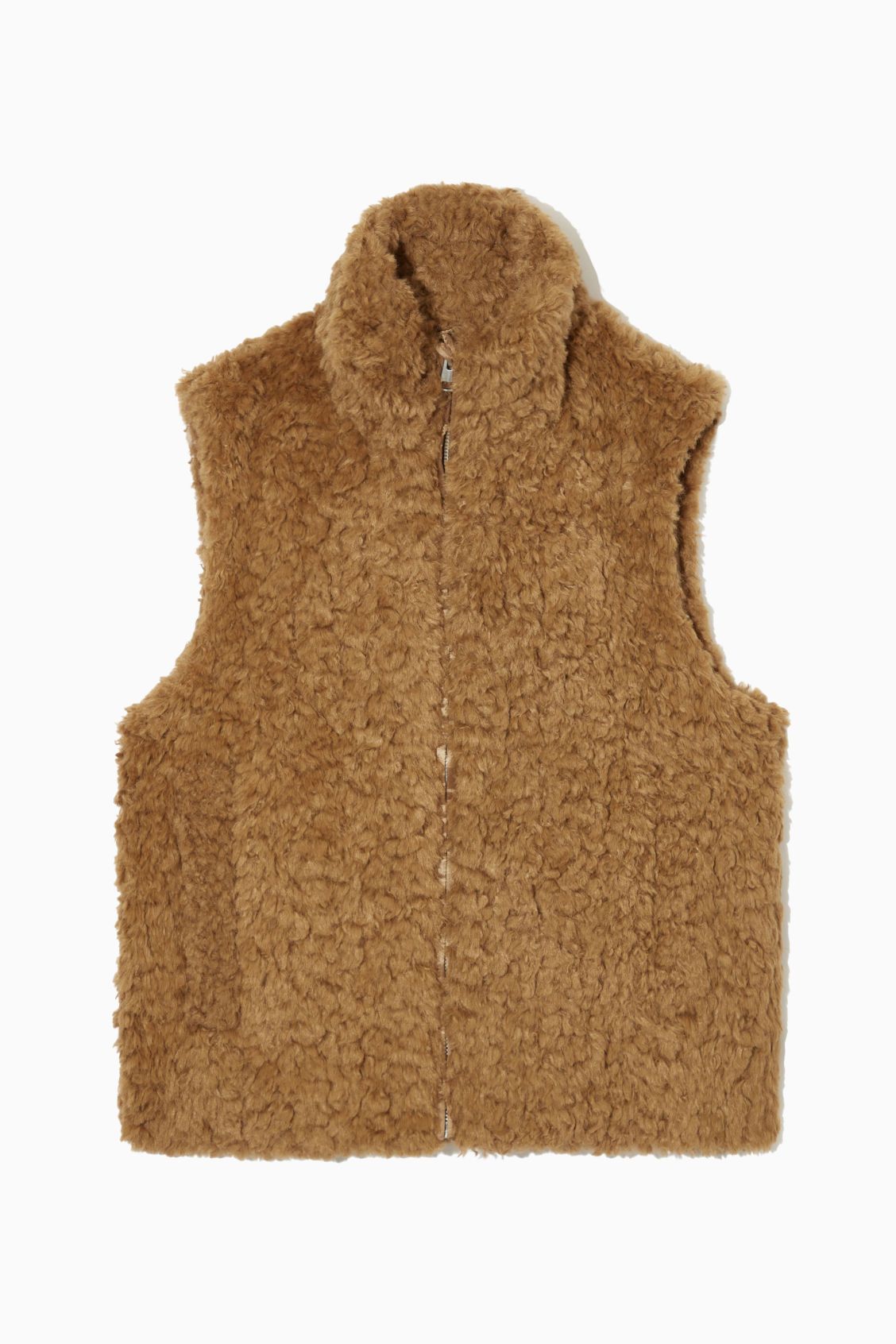 TEDDY ZIP-UP VEST - BROWN - Gilets and Capes - COS | COS (US)