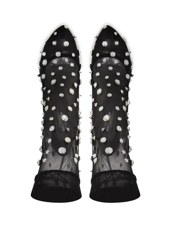 crystal-embellished sock boots | Farfetch Global