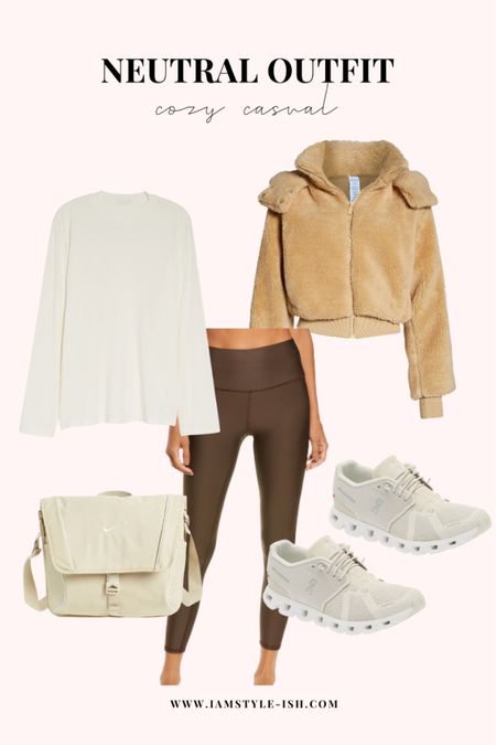 Neutral outfit idea from Nordstrom! Cozy outfit, athleisure outfit, active wear outfit, leggings outfit, gym outfit, mom outfit

#LTKstyletip #LTKfit