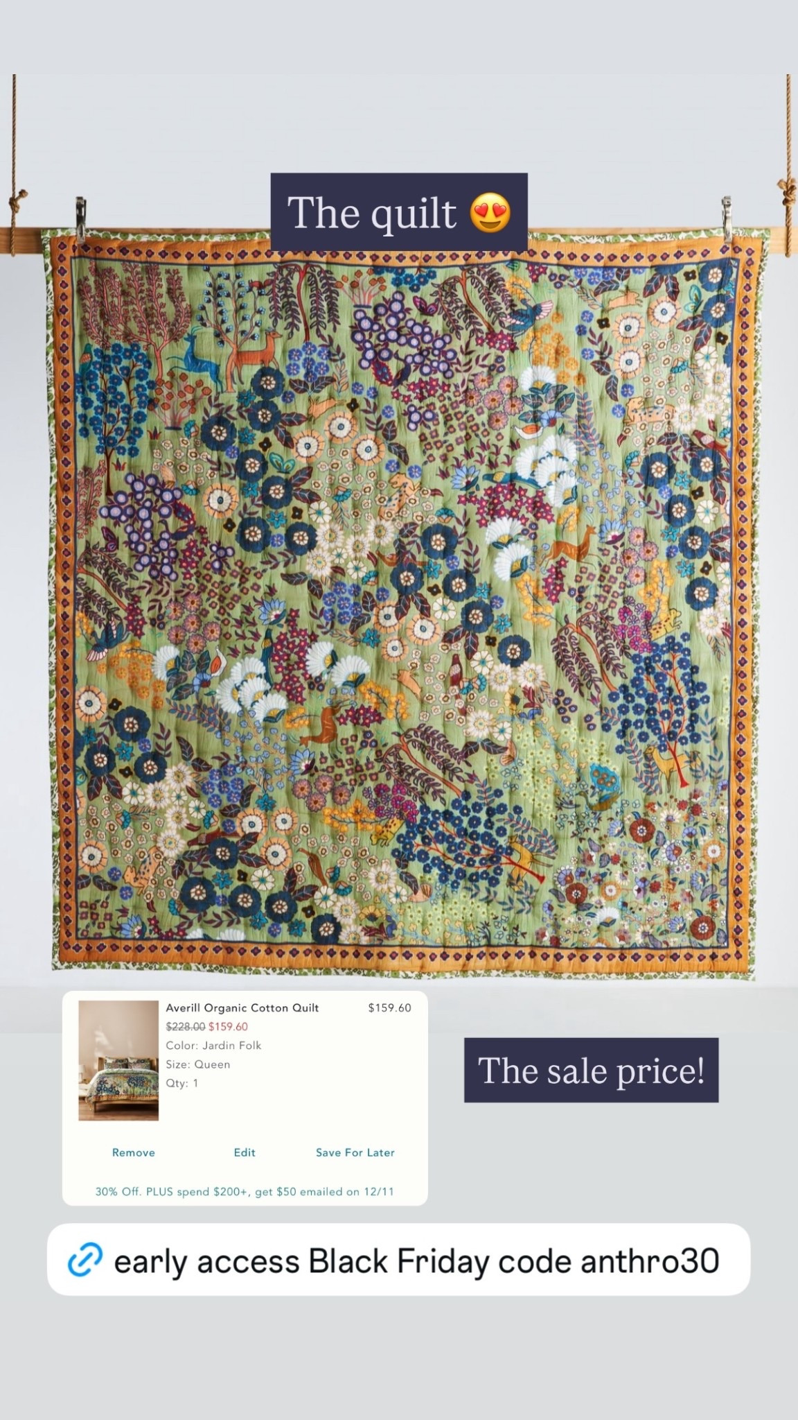 The quilt 😍 The sale price! Early access to anthropologie’s Black Friday sale with code ANTHRO30

#LTKGiftGuide #LTKCyberWeek #LTKHome