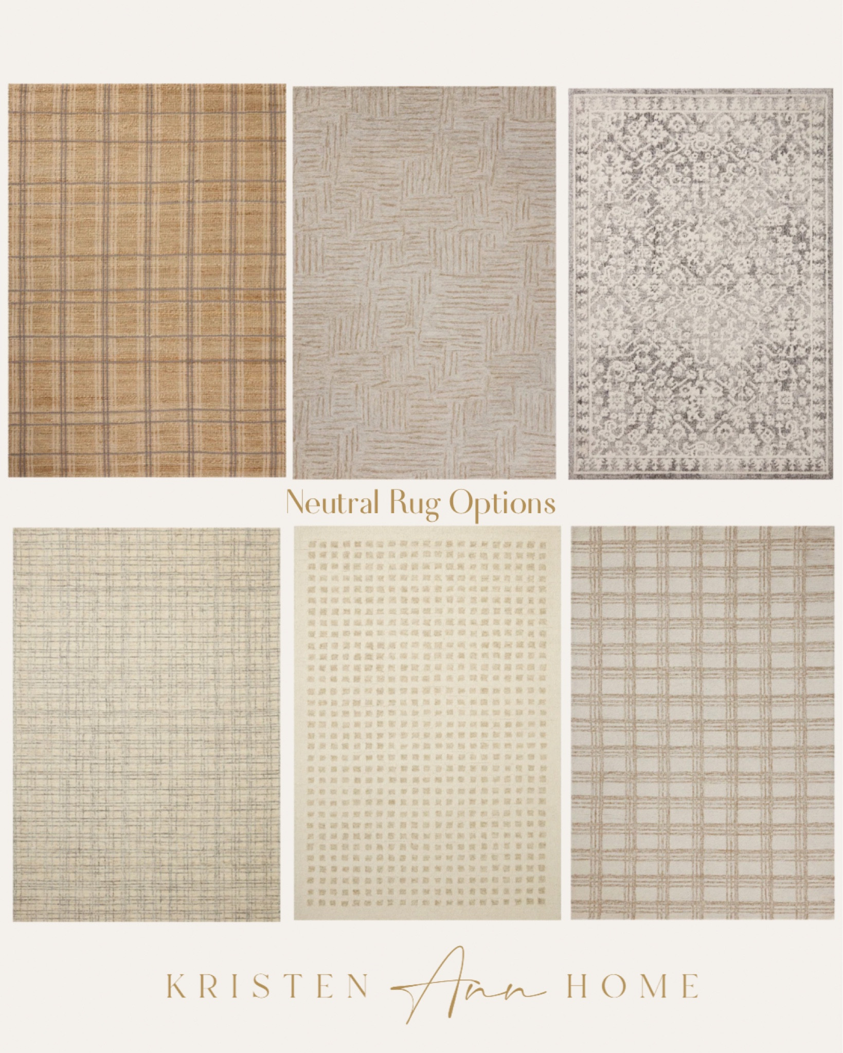 Beautiful neutral colored rug options. When you are looking for a bright and fresh color palette these colors would work beautifully in your space. 

#LTKHome #LTKStyleTip