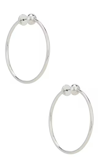 Icon Small Hoops in Silver | Revolve Clothing (Global)