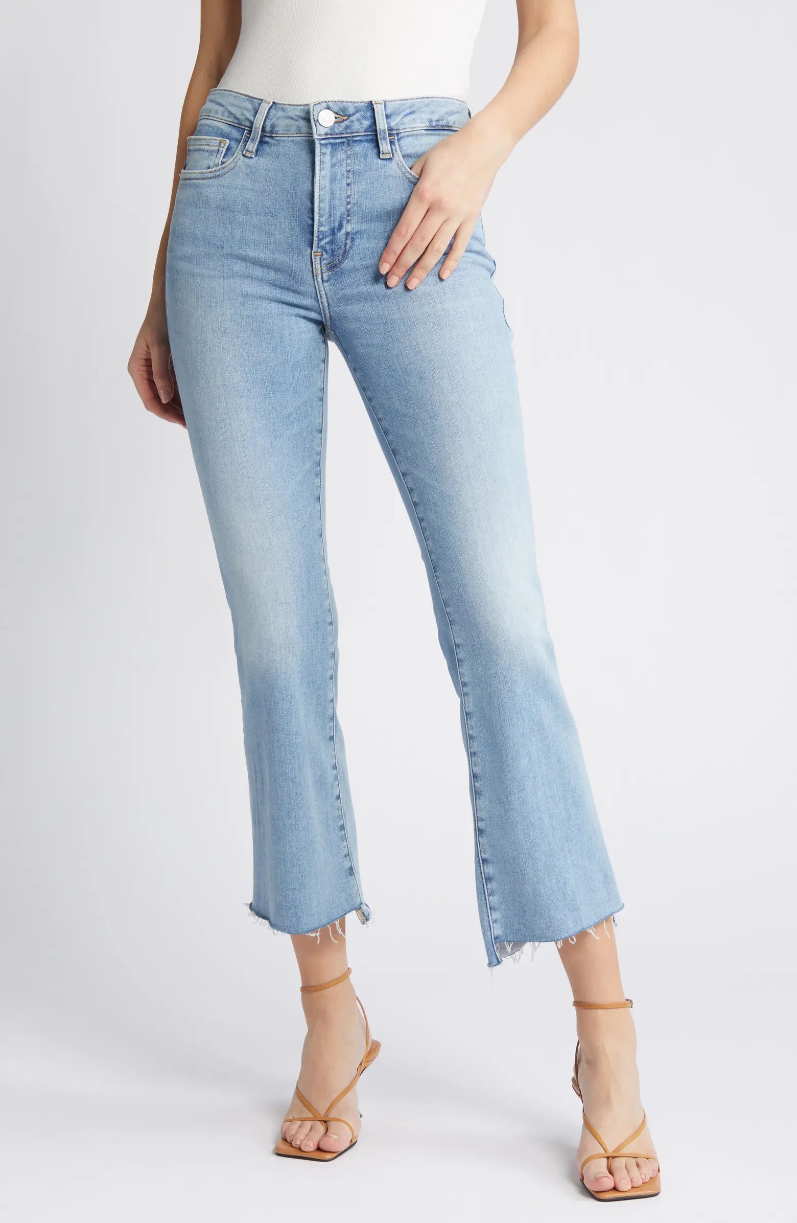 Le Crop Mini Bootcut Raw Step Hem Jeans | Nordstrom