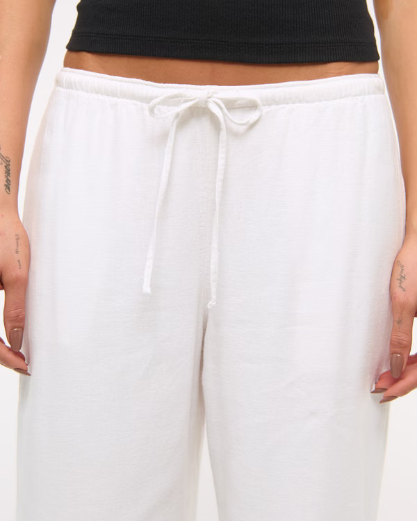 Linen-Blend Pull-On Pant | Abercrombie & Fitch (US)