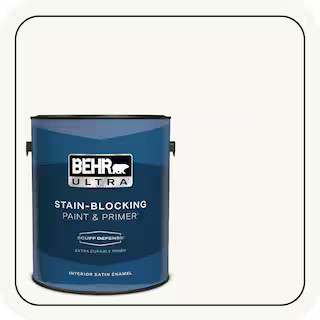 1 gal. Ultra Pure White Extra Durable Satin Enamel Interior Paint & Primer | The Home Depot