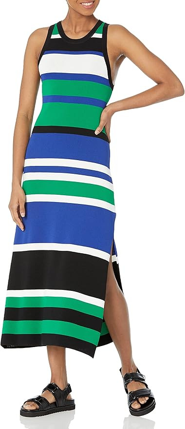 The Drop Women's Gabriela High-Neck Cut-In A-Line Side Slit Maxi Sweater Dress | Amazon (US)