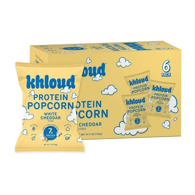 Khloud White Cheddar Protein Popcorn Multipack - 1oz/6ct | Target