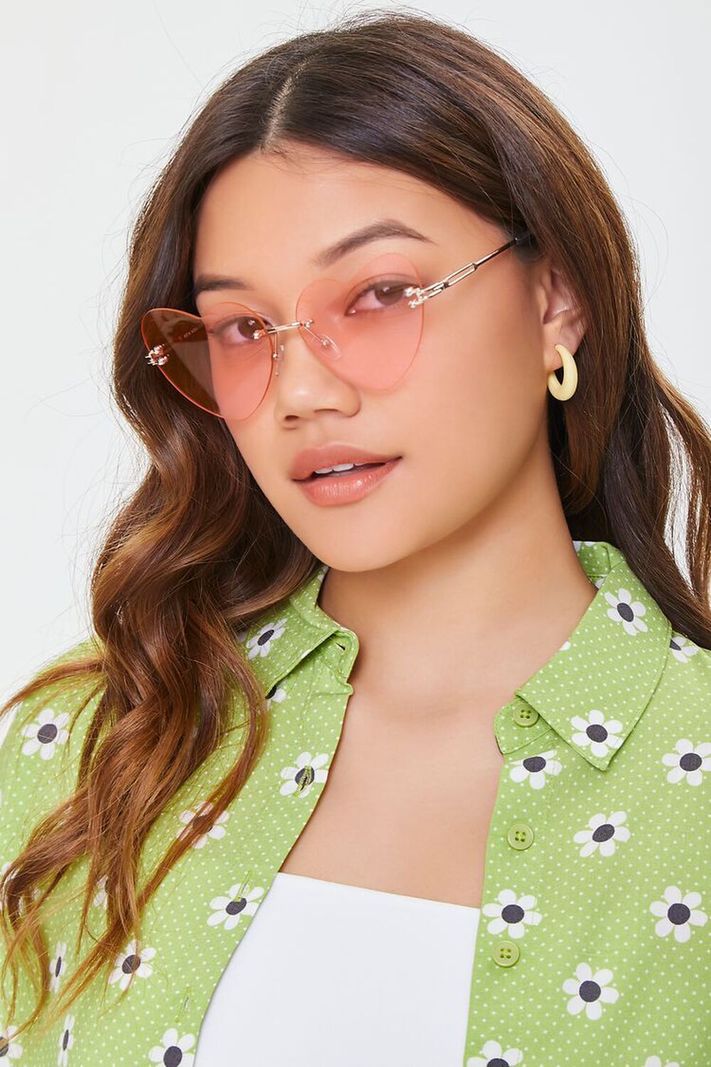 Heart-Shaped Tinted Sunglasses | Forever 21 | Forever 21 (US)