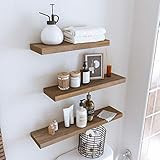 AMZFINE 36" Floating Shelves Set of 2, Rustic Wood Wall Shelf, for Livingroom, Kitchen, Bathroom | Amazon (US)