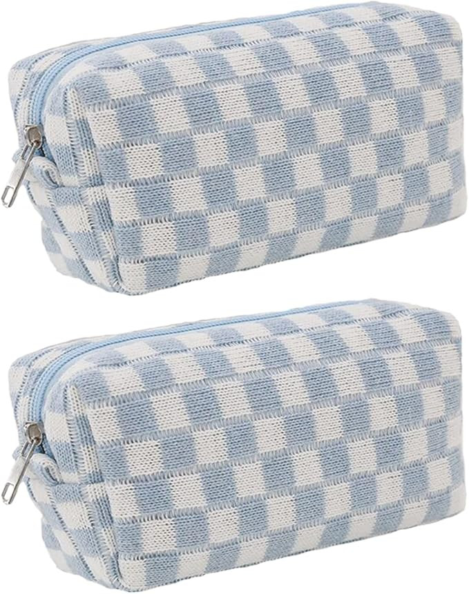 SxoSyo 2 Pcs Cosmetic Bags for Women Makeup Bag Purse Travel Toiletry Zipper Storage Pouch Make u... | Amazon (US)