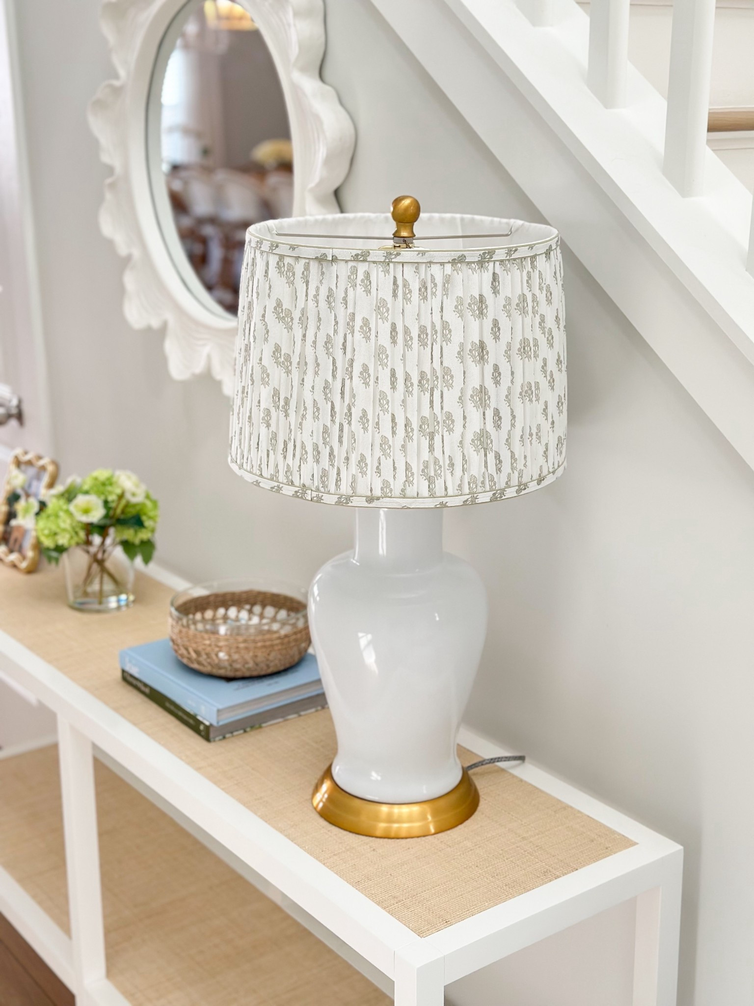 $16.99 lampshade back in stock! 

HomeGoods find, TJ Maxx find, blockprint lampshade, designer look, look for less, green and white lampshade, coastal Grandmillennial, Grandmillennial decor 

#LTKHome #LTKFindsUnder50
