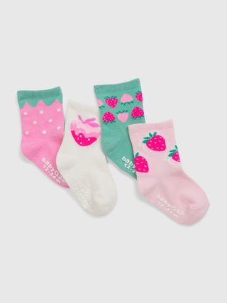 Toddler Strawberry Crew Socks (4-Pack) | Gap (US)