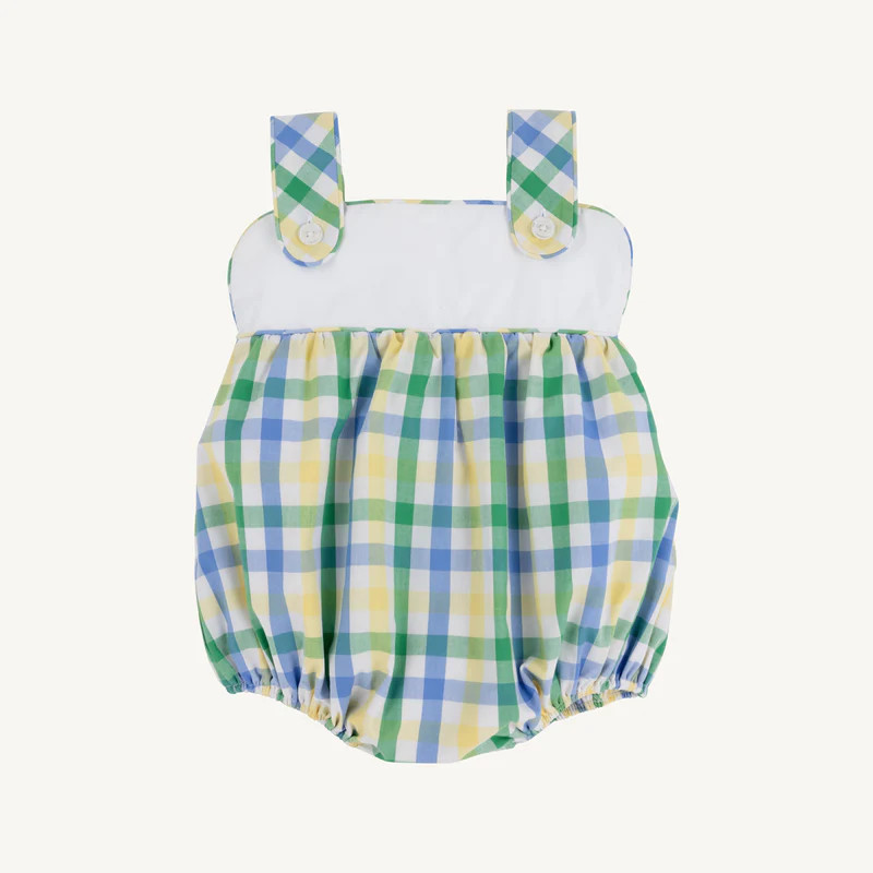 Bingham Bubble - Polo Field Plaid with Worth Avenue White | The Beaufort Bonnet Company