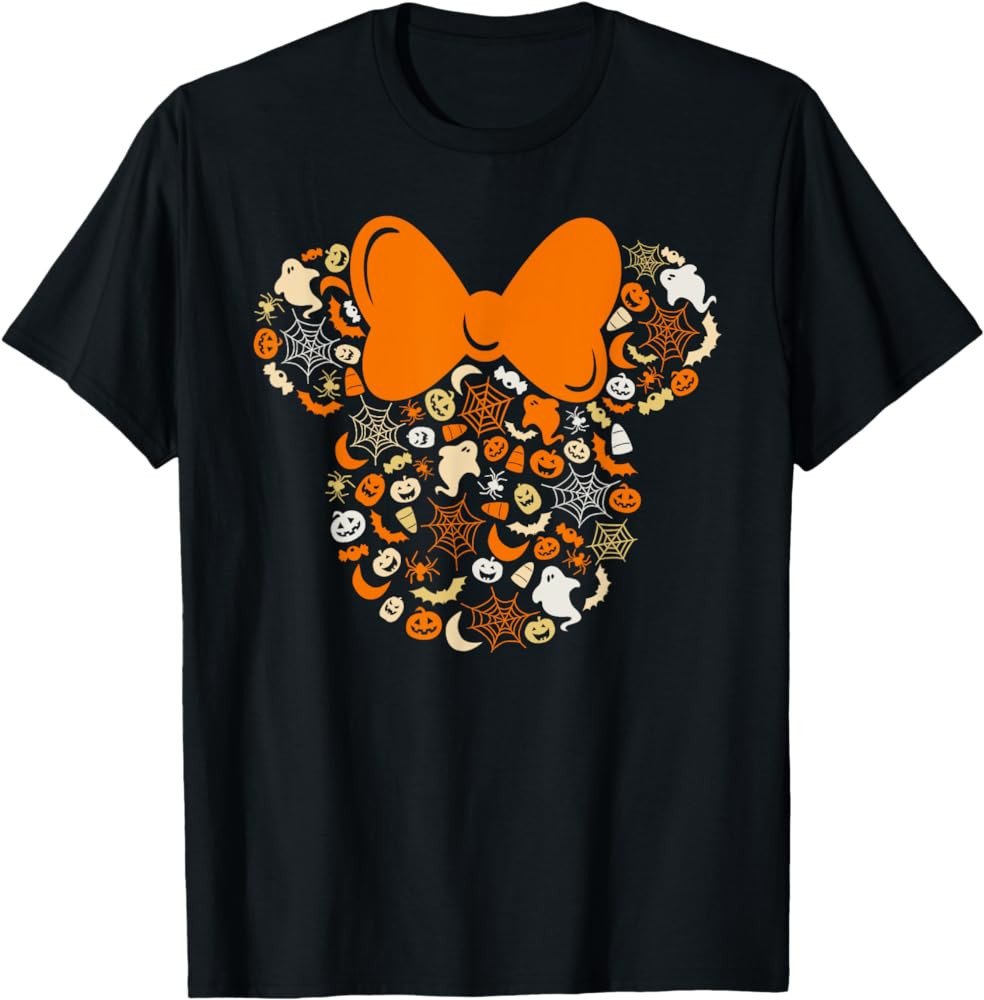 Disney Minnie Mouse Halloween Ghosts Pumpkins Spiders T-Shirt | Amazon (US)