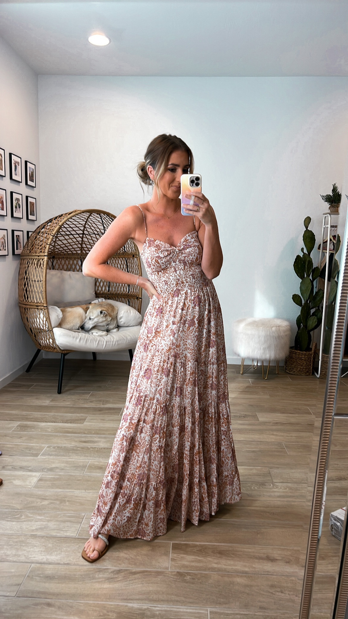 chinese dress ladies Sunlit Flora Halter Maxi Dress – VICI main image 1