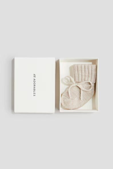 H & M - Wool Knit Slipper Socks - Brown | H&M (US + CA)