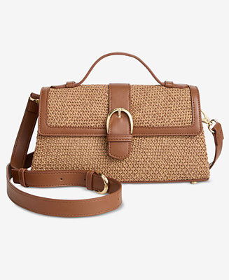 On 34th Kristt Straw Small Satchel Handbag, Macy's Exclusive - Macy's | Macy's
