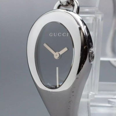 Vintage Exc+5 New Battery Gucci Horsebit 103 Women's Quartz Watch Silver Black  | eBay | eBay US