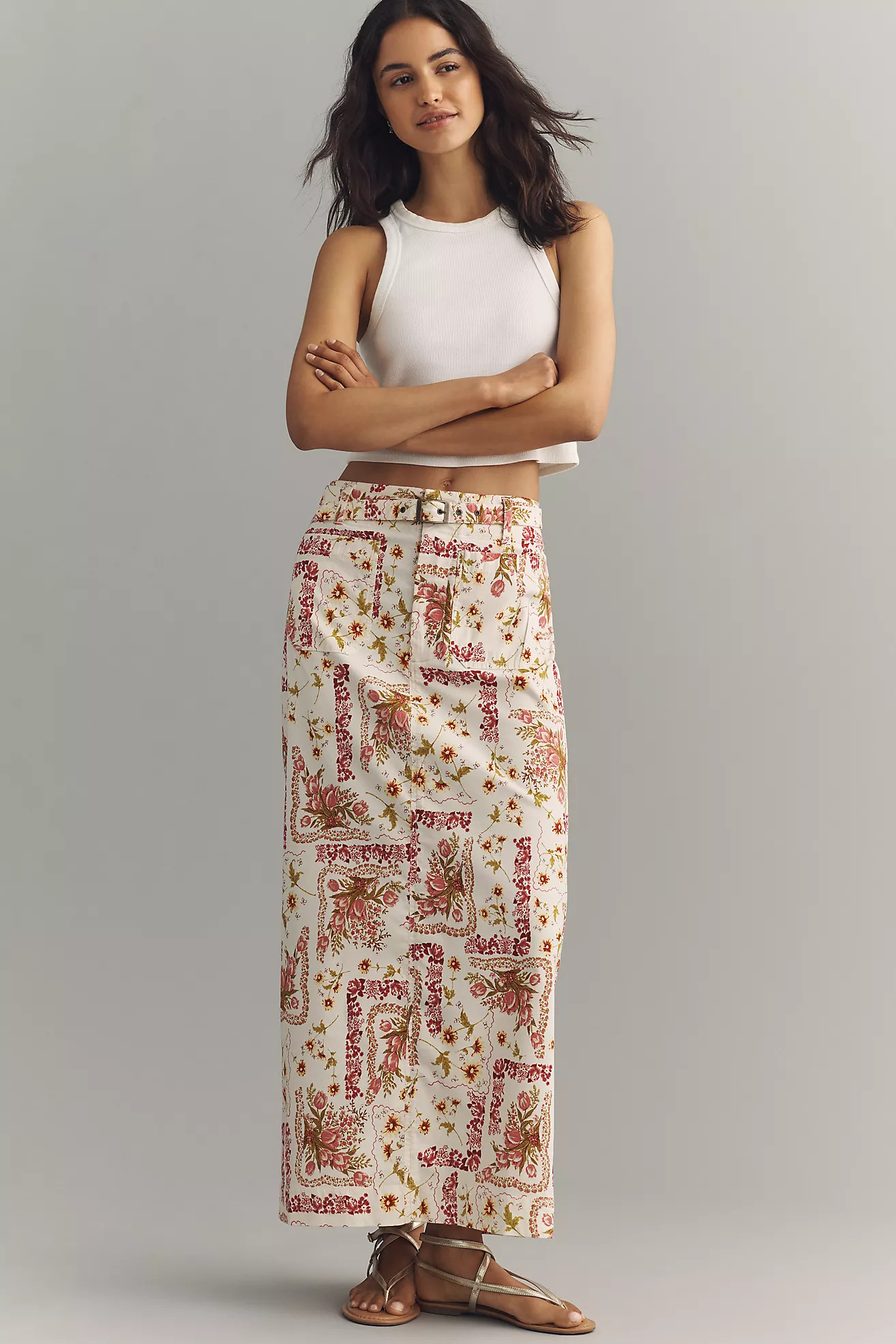 Colette Belted Maxi Skirt by Maeve | Anthropologie (US)