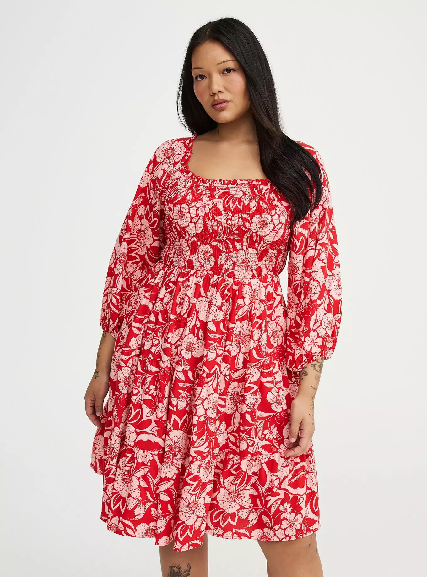 Smocked Bodice Mini Dress | Torrid (US & Canada)