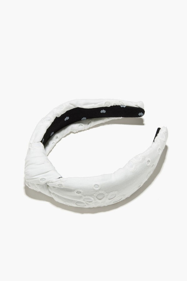White Eyelet Knotted Headband | Tuckernuck (US)