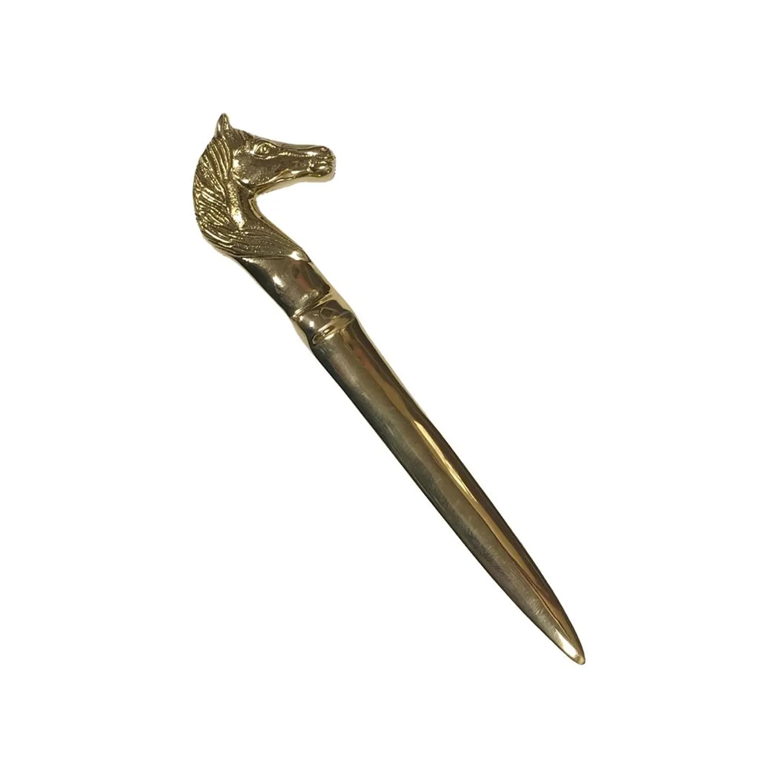 Polished Brass Horse Head Letter Opener: Equestrian Desk Decor | Etsy (Global)