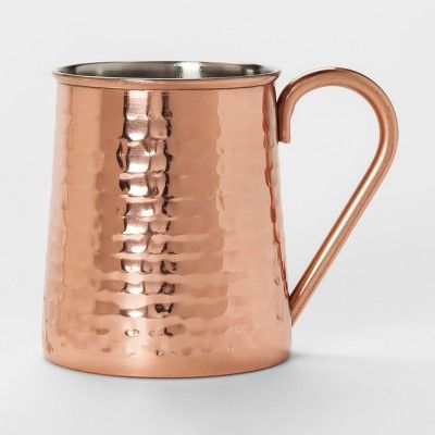 27oz Stainless Steel Hammered Mug Copper - Threshold™ | Target