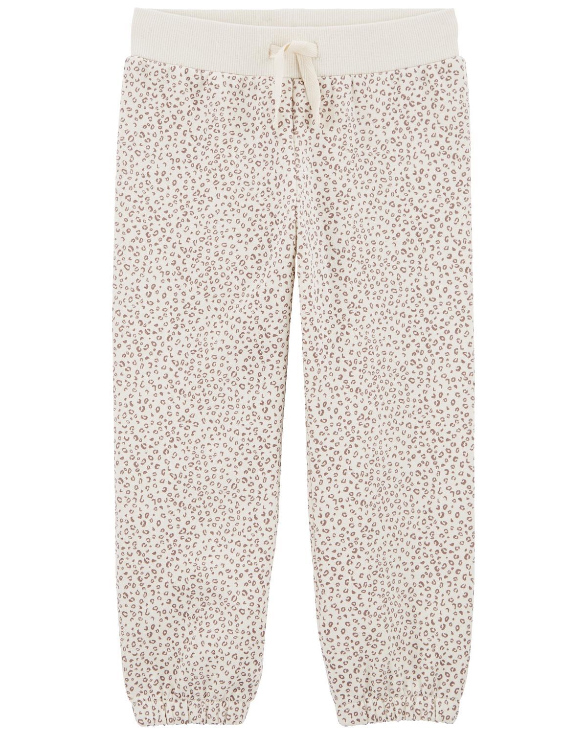 Ivory Toddler Leopard Pull-On Fleece Joggers | carters.com | Carter's