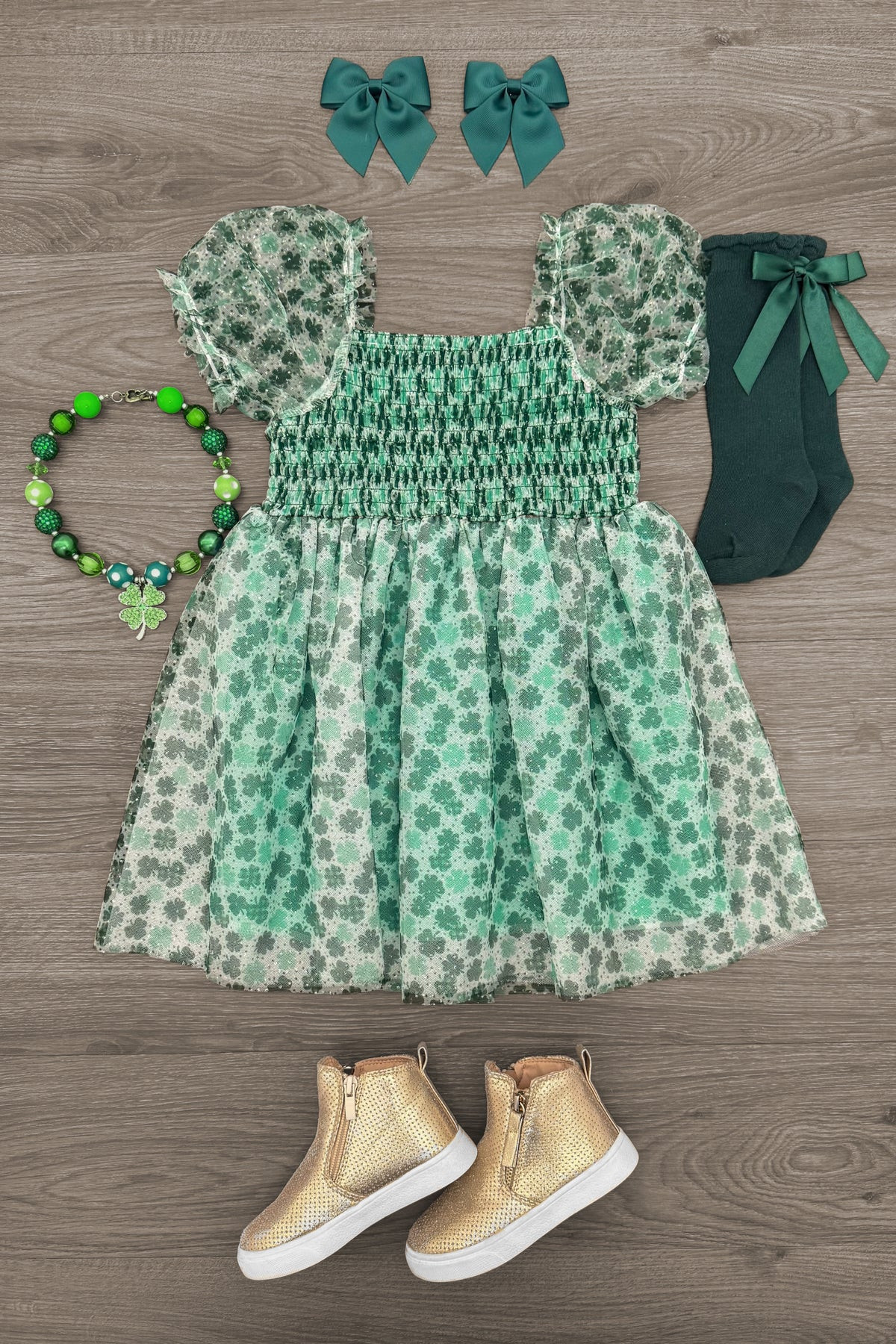 Shamrock Tulle Glitter Dress | Sparkle In Pink