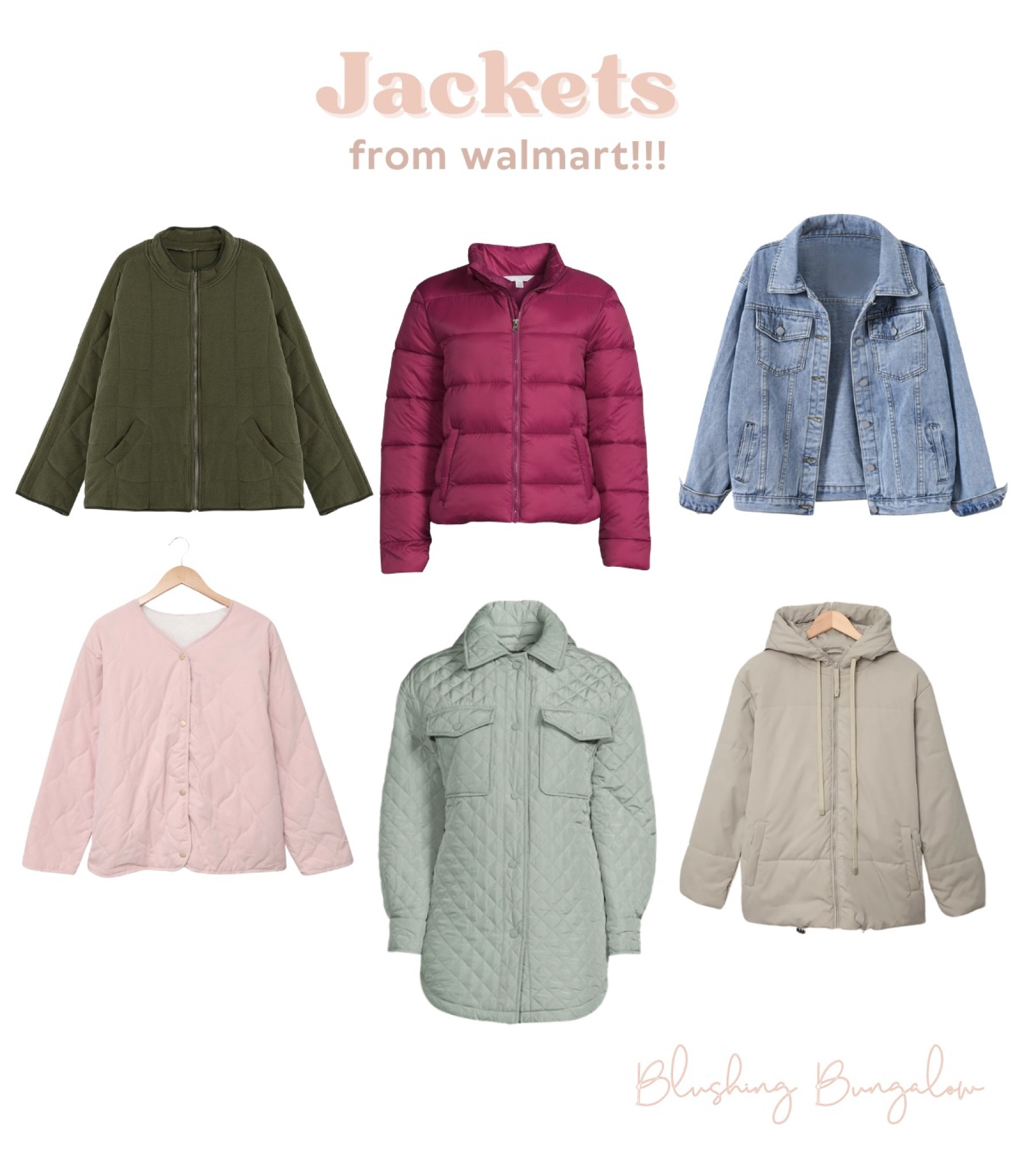 Jackets, Walmart, Jean jackets, puffer jackets, fuzzy jackets, Sherpa jackets, Walmart fashion. #jackets #walmart

#LTKSeasonal #LTKGiftGuide #LTKfit