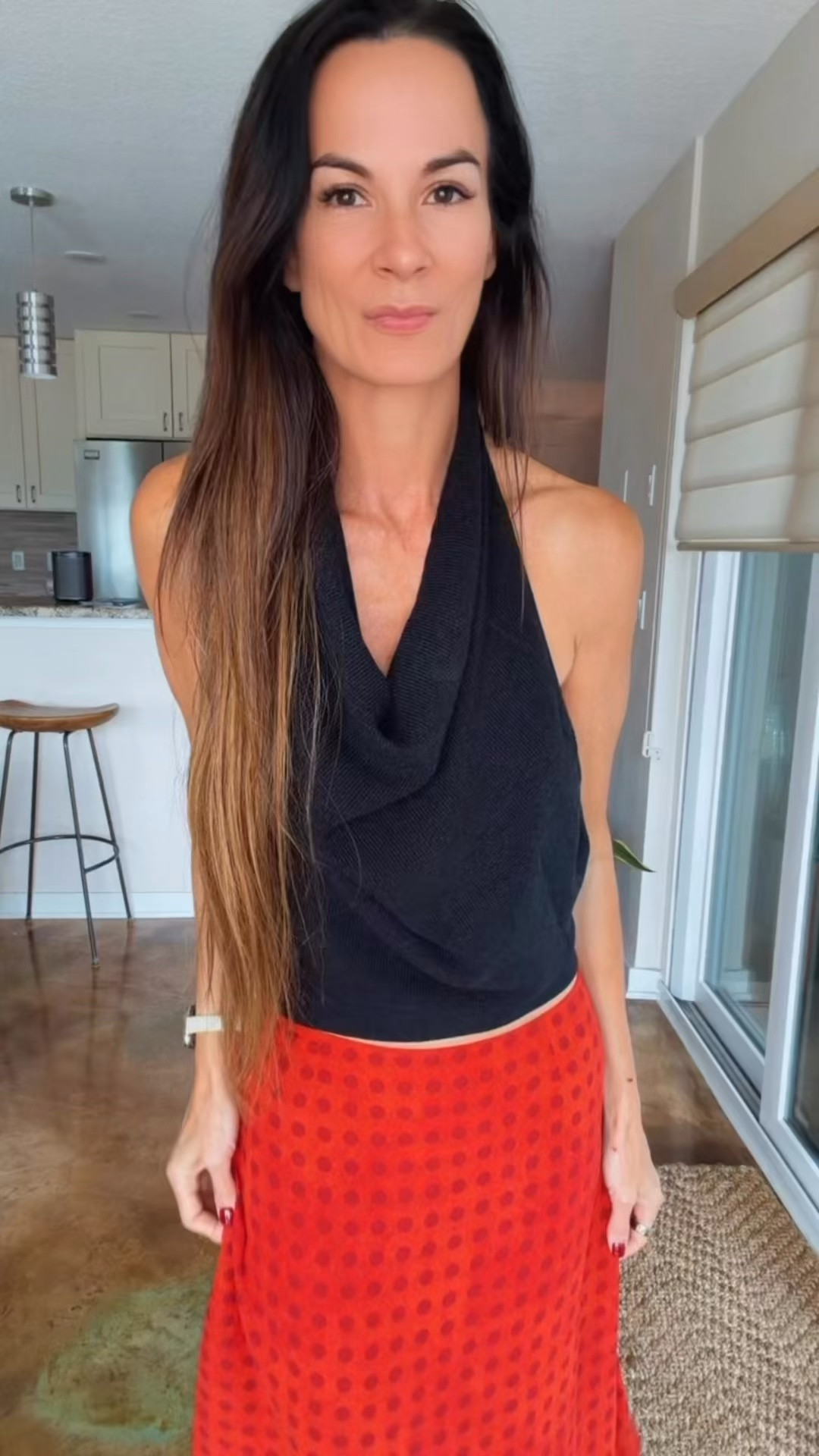 Dinner plans called for a little drama. ❤️ A red polka-dot midi skirt, black open-back halter top, mixed animal-print heels, oversized sunglasses, and a blue Chanel bag. Save this outfit formula for your next night out!

Wearing XS

#DateNightOutfit #DinnerOutfit #PolkaDotStyle #revolveambassador  #NicoleColee @Revolve

#LTKdayinmylife #LTKgrwm #LTKootd