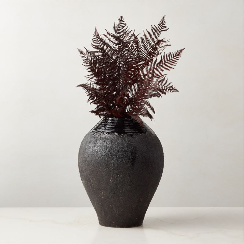 Somova Black Terracotta Vase + Reviews | CB2 | CB2