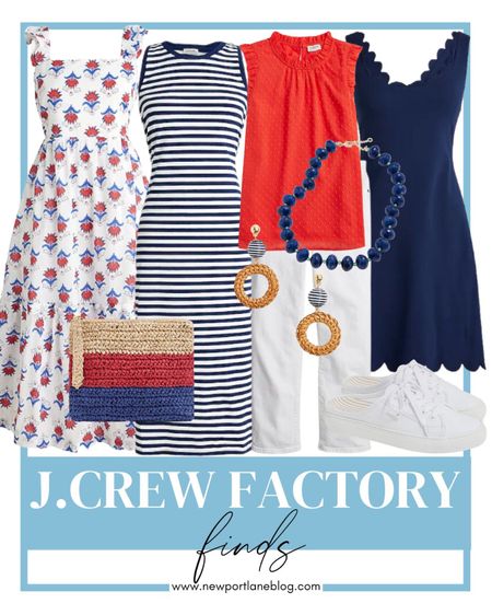 4th of July outfit, red, white and blue, red dress, batik dress, scalloped dress, striped dress, summer dress, summer outfit, summer clothes, white jeans, beaded necklace, 4th of July clothes, JCrew Factory



#LTKsalealert #LTKstyletip #LTKunder100