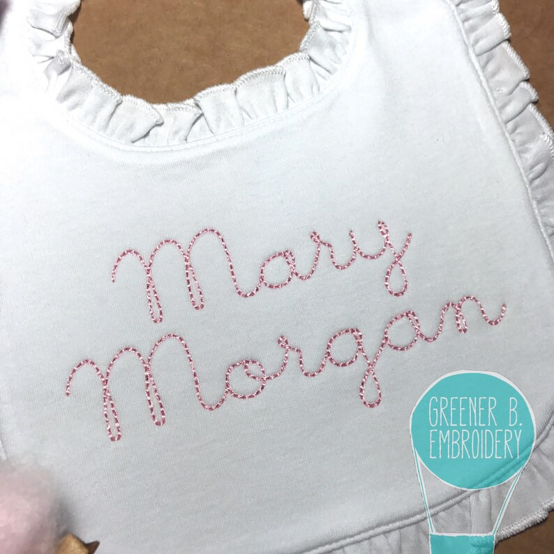 Personalized Bib / Monogrammed Ruffle Bib / Girl's Personalized Bib / Baby Shower Gift / Baby Gir... | Etsy (US)