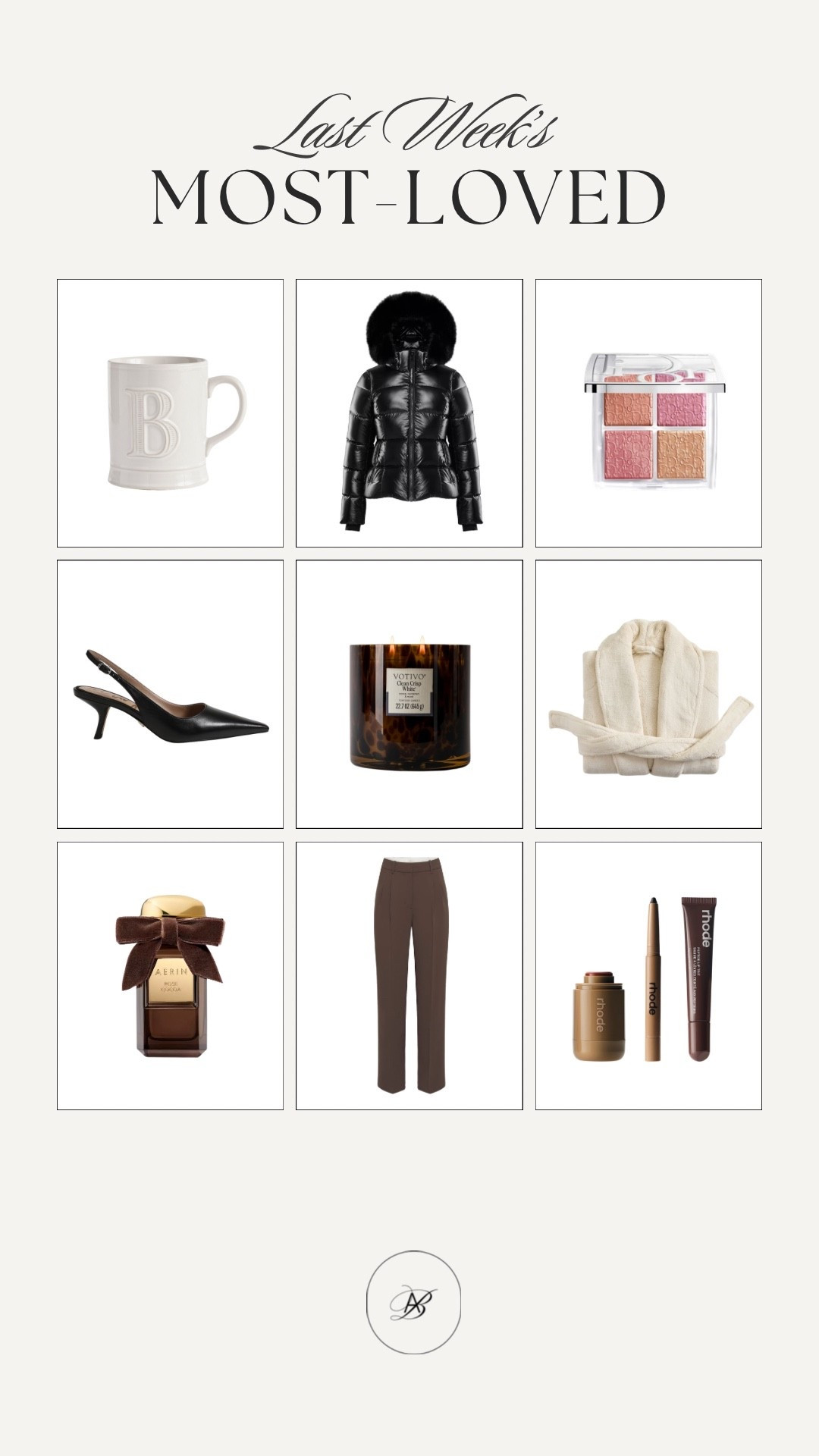 Last Week’s Most-Loved 🤍

luxe finds, winter edit, most-loved, neutral style, cozy home, beauty favorites, chic essentials, cozy robe, gifts for her, Dior beauty, the supersnug puff, aritzia, black heels 

#LTKBeauty #LTKGiftGuide #LTKHoliday