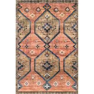nuLOOM Judy Traditional Persian Machine Washable Rust 8 ft. x 10 ft. Area Rug HJEL02A-8010 - The ... | The Home Depot