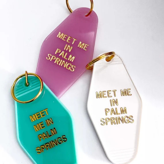 Meet Me in Palm Springs Vintage Motel Hotel Tag Keychain | Etsy | Etsy (US)