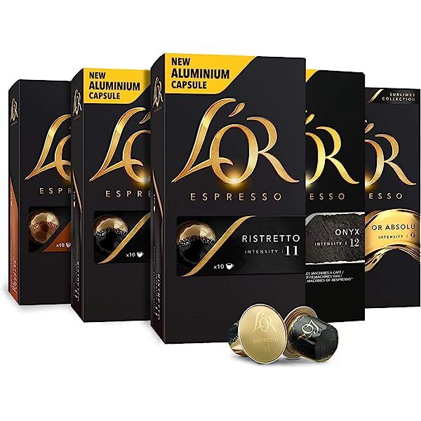 L'OR Espresso Capsules, 50 Pods Variety Pack, Single Cup Aluminum Coffee Pods Compatible with Nespre | Amazon (US)