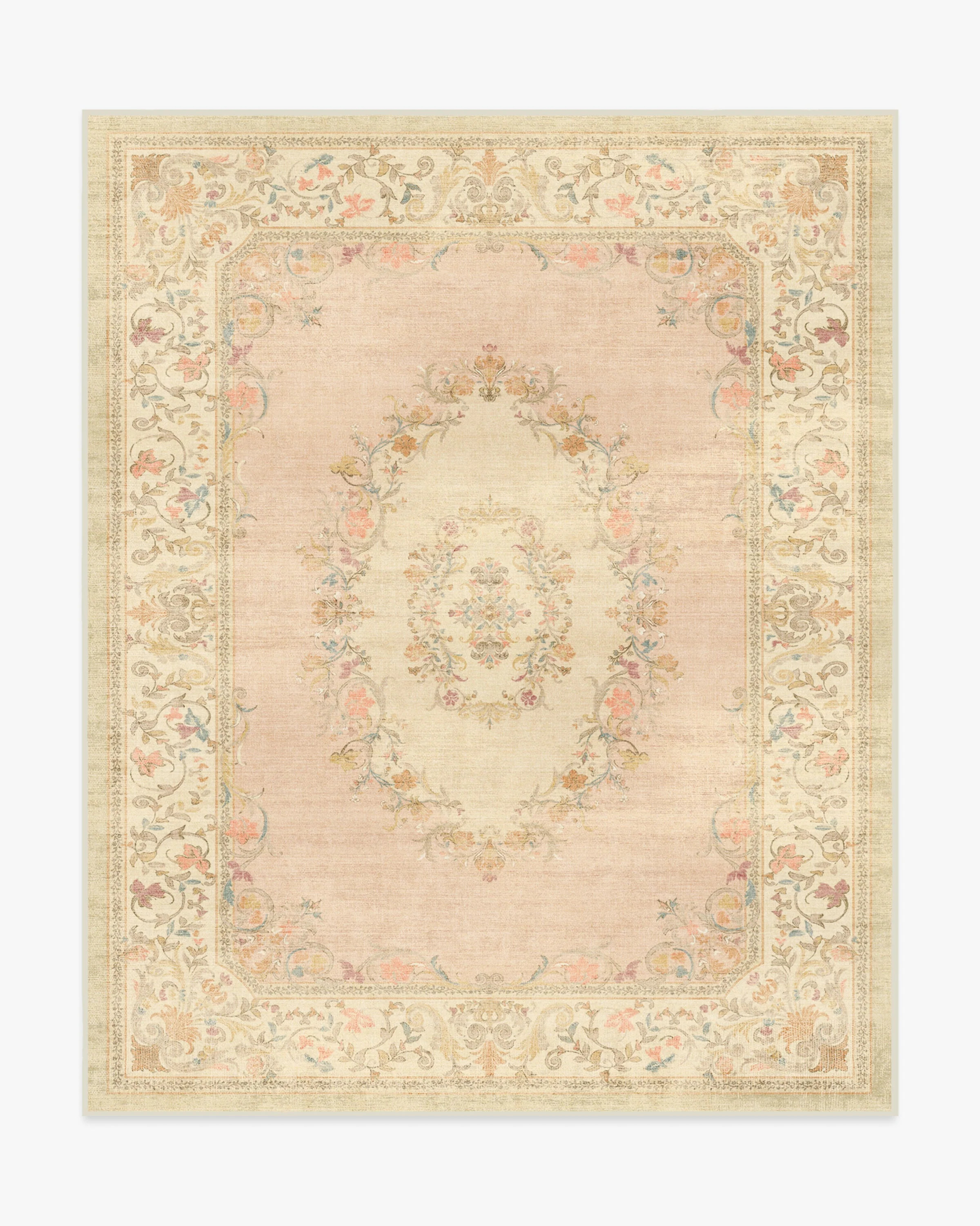 Bridgerton Lady Whistledown Vintage Pink Rug | Ruggable